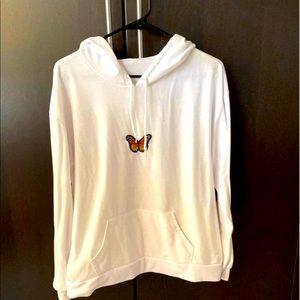 Lightweight White Hoodie - S